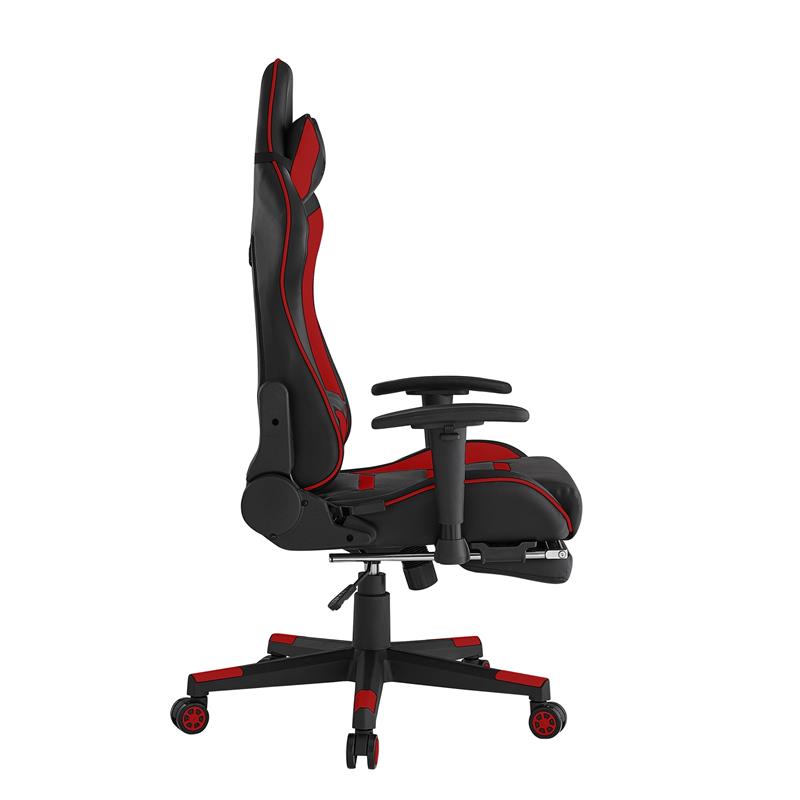 Posh Living Mari Faux Leather Game Chair Red