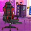 Posh Living Mari Faux Leather Game Chair Red