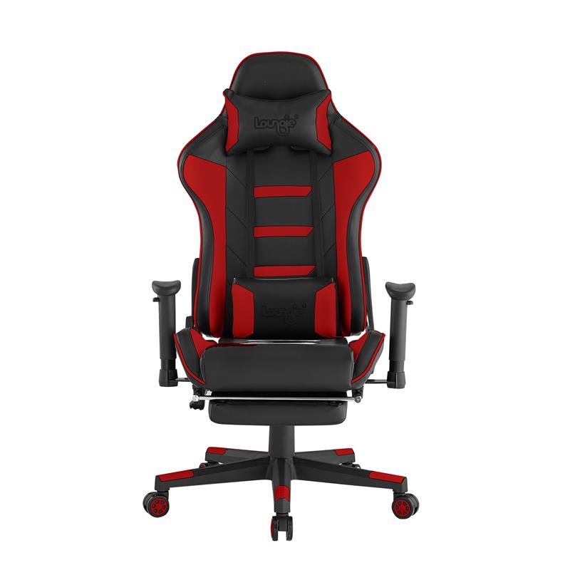 Posh Living Mari Faux Leather Game Chair Red