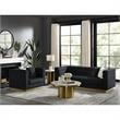Posh Living Aylah Velvet 3 Seat Sofa Black