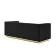 Posh Living Aylah Velvet 3 Seat Sofa Black