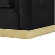 Posh Living Aylah Velvet 3 Seat Sofa Black