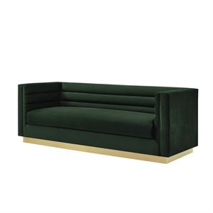 Posh Living Aylah Velvet 3 Seat Sofa Hunter Green