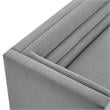 Posh Living Aylah Velvet Left Facing Chaise Sectional Sofa Grey