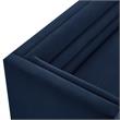 Posh Living Aylah Velvet Left Facing Chaise Sectional Sofa Navy