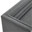 Posh Living Aylah Velvet Left Facing Chaise Sectional Sofa Dark Grey