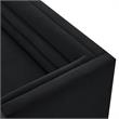 Posh Living Aylah Velvet Right Facing Chaise Sectional Sofa Black