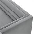 Posh Living Aylah Velvet Right Facing Chaise Sectional Sofa Grey