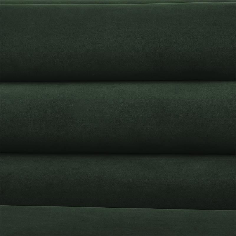 Posh Living Aylah Velvet Right Facing Chaise Sectional Sofa Hunter Green
