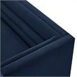 Posh Living Aylah Velvet Right Facing Chaise Sectional Sofa Navy