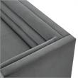 Posh Living Aylah Velvet Right Facing Chaise Sectional Sofa Dark Grey