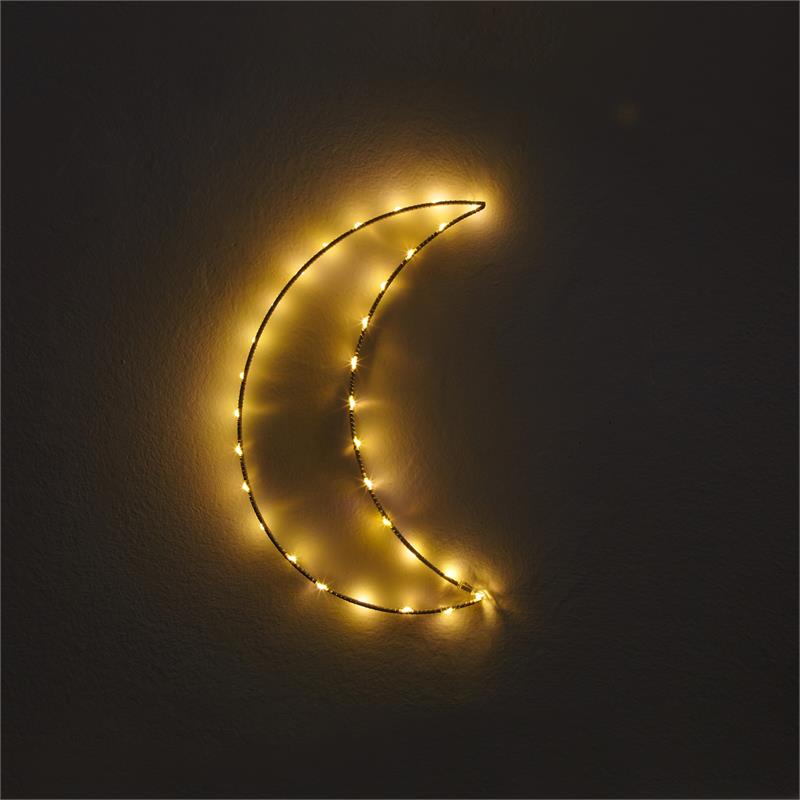 Posh Living Jakub Moon Accent Light LED Sign Battery-Powered