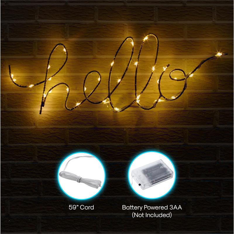 Posh Living Muhammed Hello Accent Light LED Sign Battery-Powered