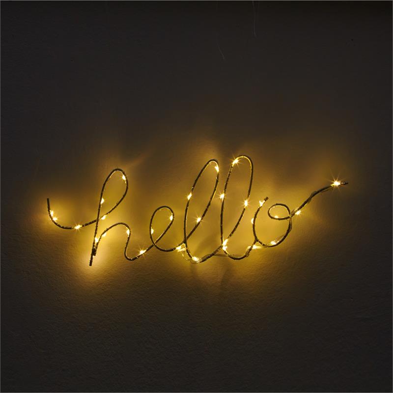 Posh Living Muhammed Hello Accent Light LED Sign Battery-Powered