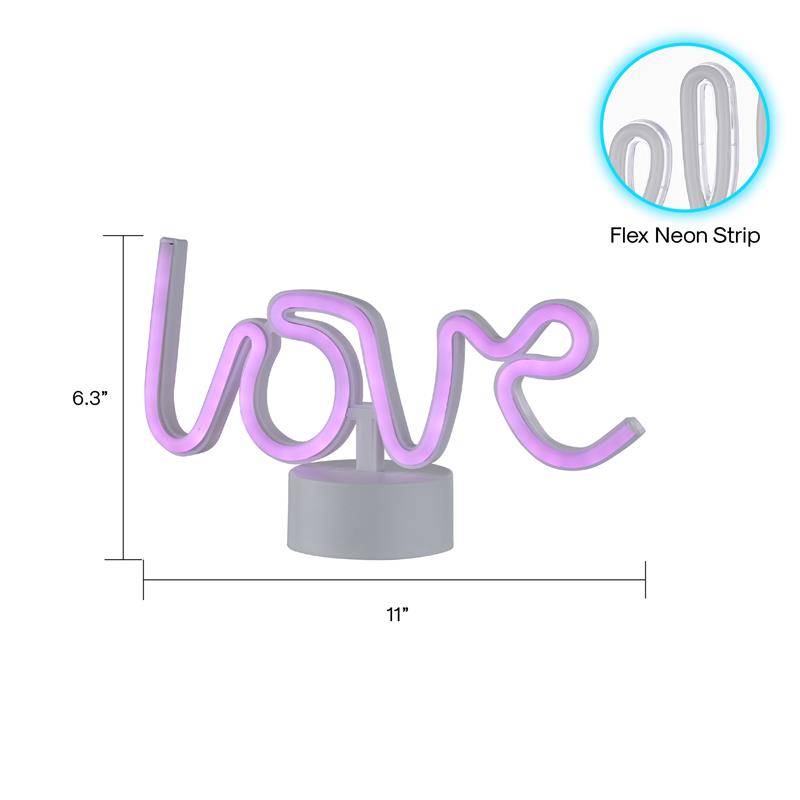 Posh Living Nate Love Neon Sign Battery-Powered