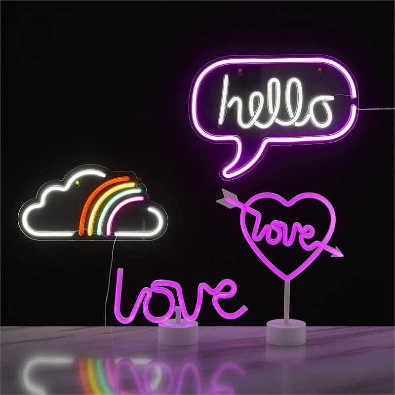 Posh Living Aniah Love Neo Sign Battery-Powered