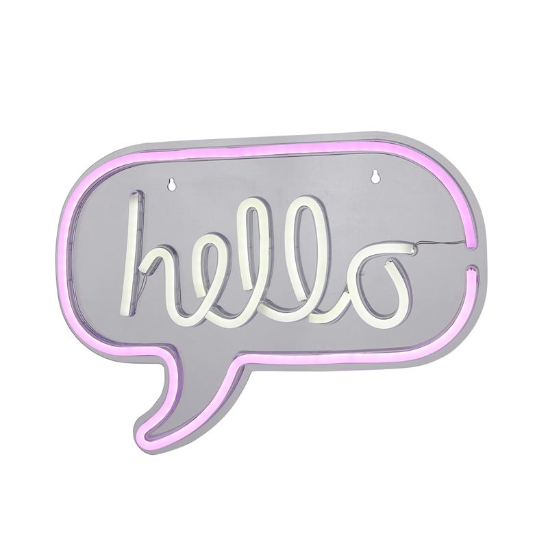 Posh Living Brynnlee Hello Neon Sign USB Powered