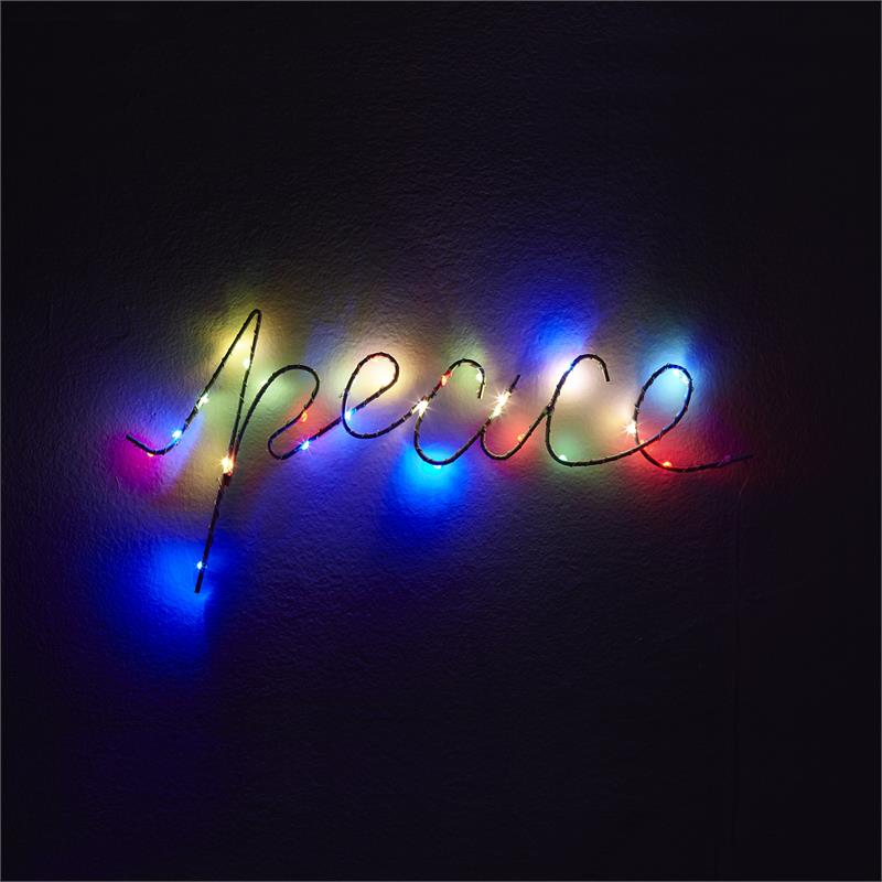 Posh Living Elyana Peace Multicolor LED Sign Battery-Powered