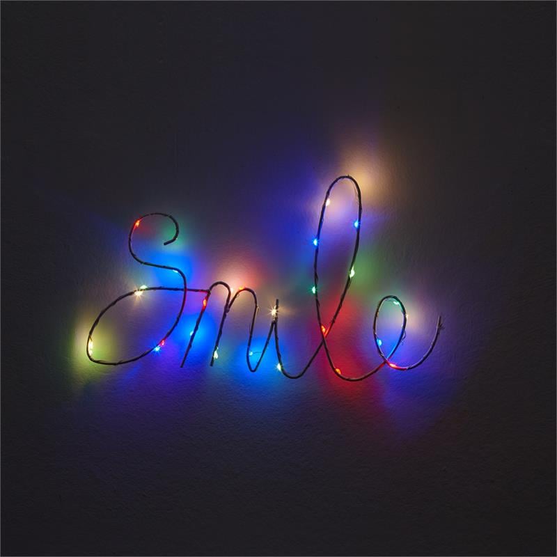 Posh Living Kynzlee Smile Multicolor LED Sign Battery-Powered