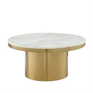 Posh Living Kinzie Coffee Table White/Gold