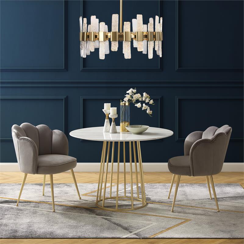 Posh Living Leylani Dining Table White/Gold