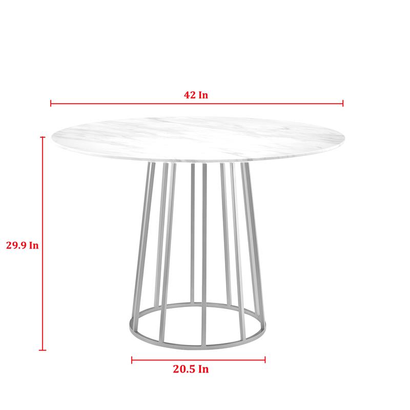 Posh Living Leylani Dining Table White/Gold