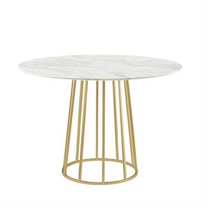 Posh Living Leylani Dining Table White/Gold