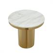 Posh Living Kinzie End Table White/Gold