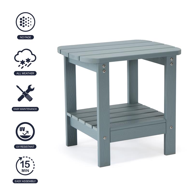 Posh Living Clive Outdoor Side Table Aqua