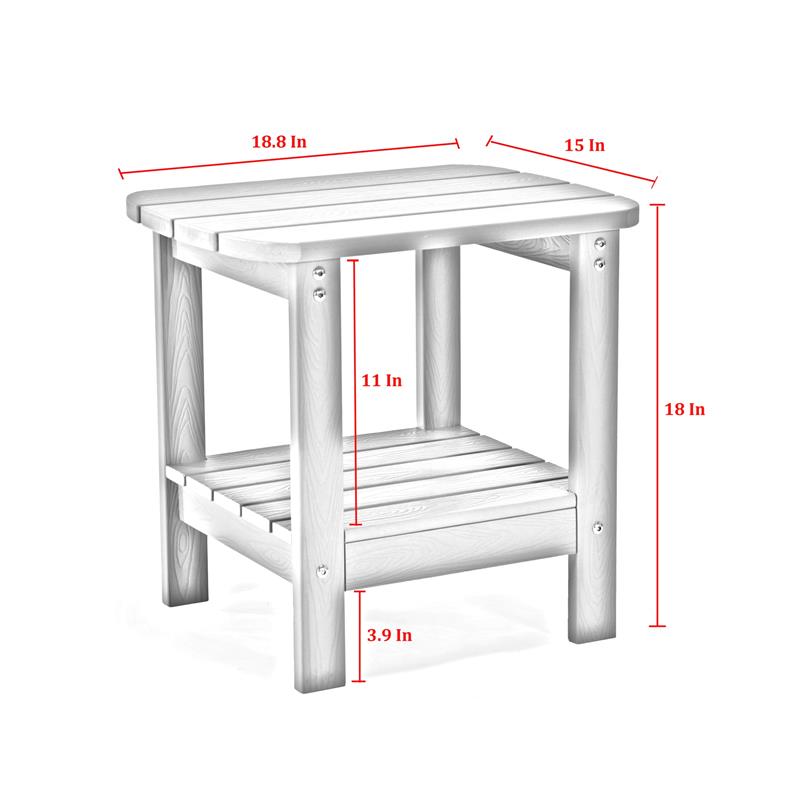 Posh Living Clive Outdoor Side Table Black