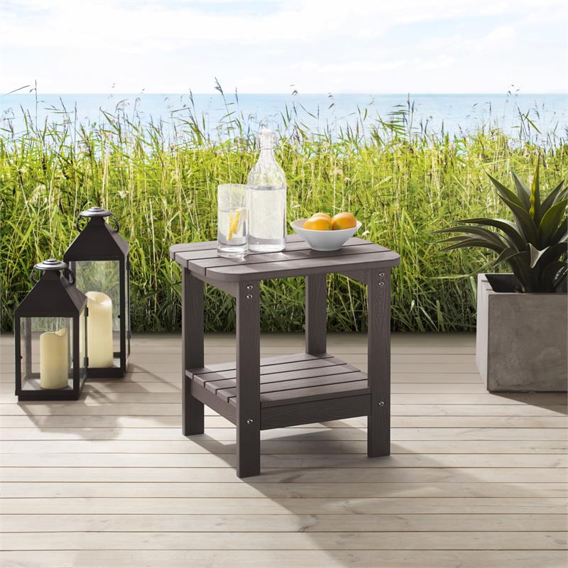Posh Living Clive Outdoor Side Table Chocolate