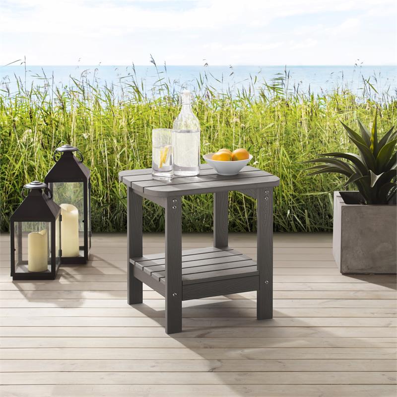 Posh Living Clive Outdoor Side Table Charcoal Grey