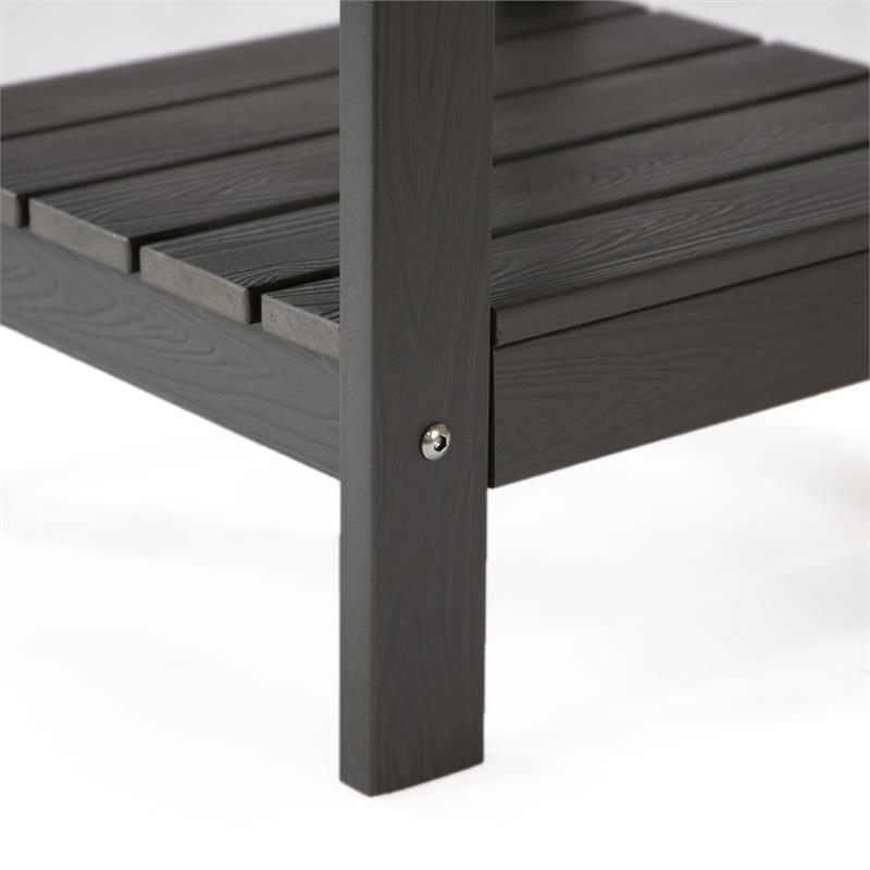 Posh Living Clive Outdoor Side Table Charcoal Grey