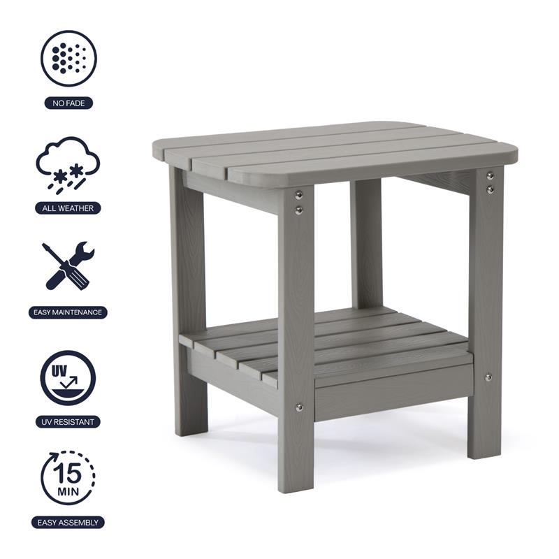 Posh Living Clive Outdoor Side Table Light Grey