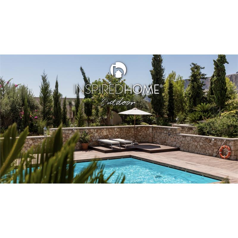 Posh Living Clive Outdoor Side Table Light Grey