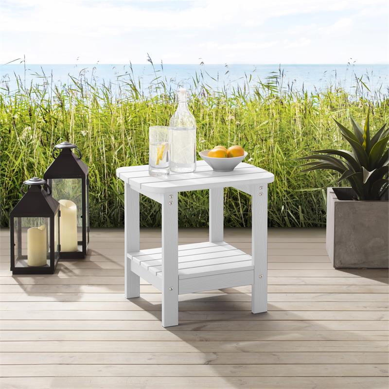 Posh Living Clive Outdoor Side Table White
