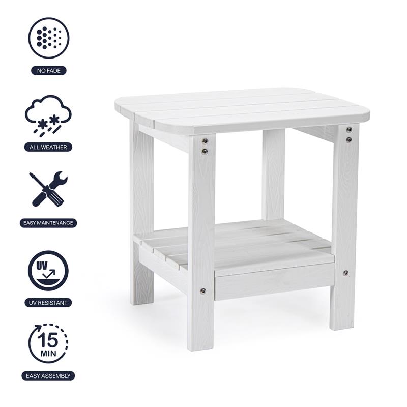 Posh Living Clive Outdoor Side Table White
