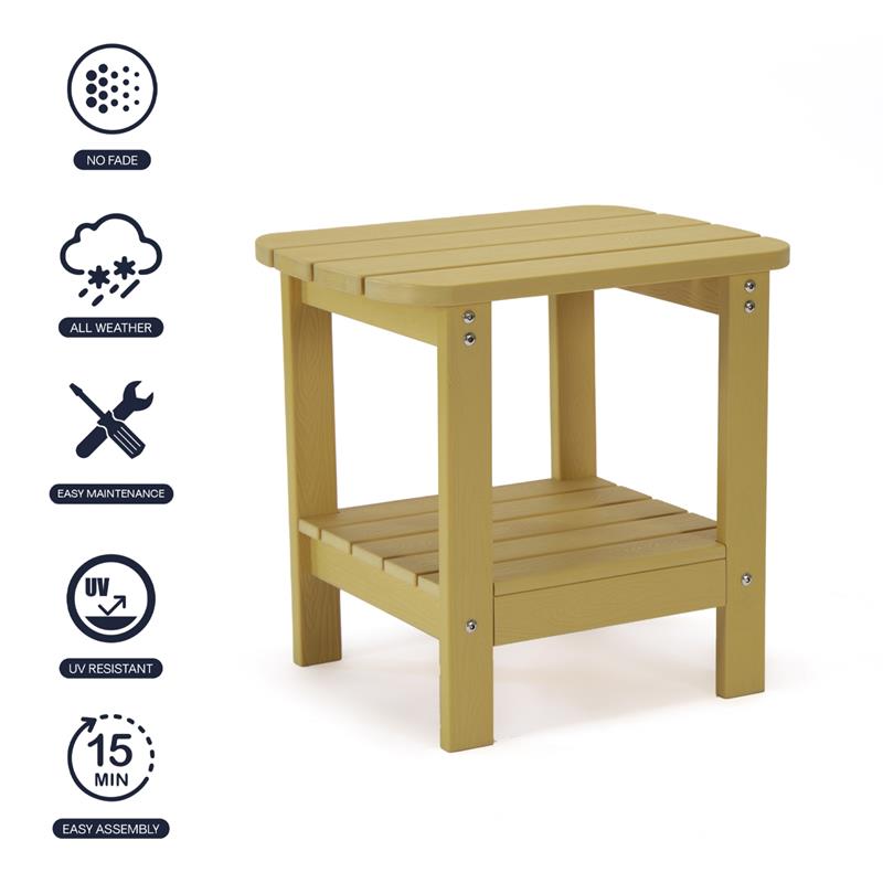 Posh Living Clive Outdoor Side Table Yelow