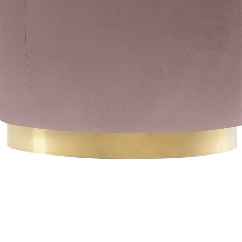 Posh Living Kenzleigh Velvet Accent Chair Blush/Gold