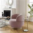 Posh Living Kenzleigh Velvet Accent Chair Blush/Chrome