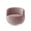 Posh Living Kenzleigh Velvet Accent Chair Blush/Chrome