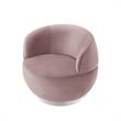 Posh Living Kenzleigh Velvet Accent Chair Blush/Chrome