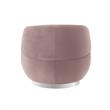 Posh Living Kenzleigh Velvet Accent Chair Blush/Chrome