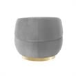 Posh Living Kenzleigh Velvet Accent Chair Grey/Gold