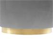 Posh Living Kenzleigh Velvet Accent Chair Grey/Gold