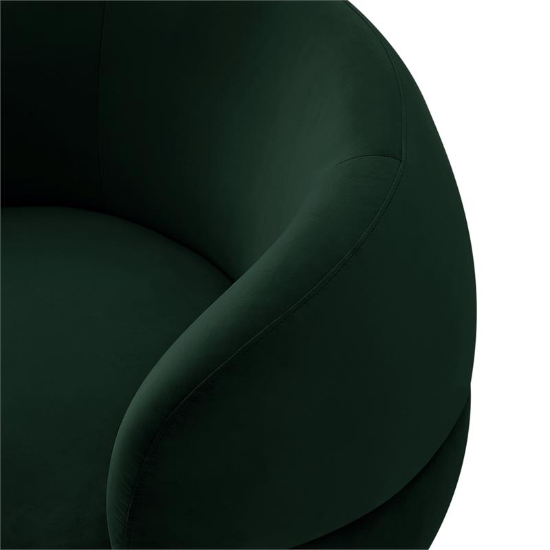 Posh Living Kenzleigh Velvet Accent Chair Hunter Green/Gold
