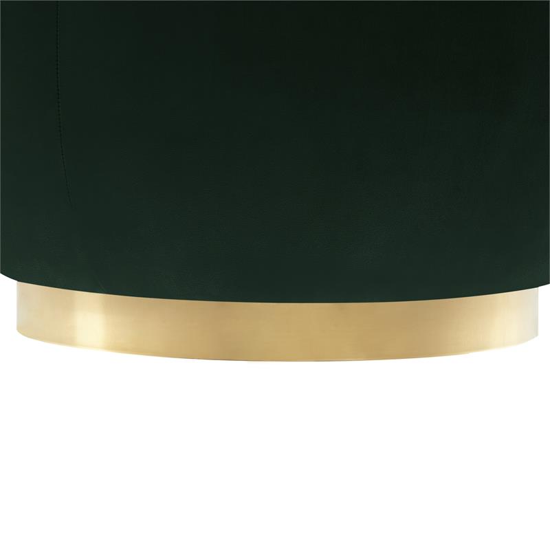 Posh Living Kenzleigh Velvet Accent Chair Hunter Green/Gold