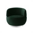 Posh Living Kenzleigh Velvet Accent Chair Hunter Green/Chrome