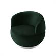 Posh Living Kenzleigh Velvet Accent Chair Hunter Green/Chrome