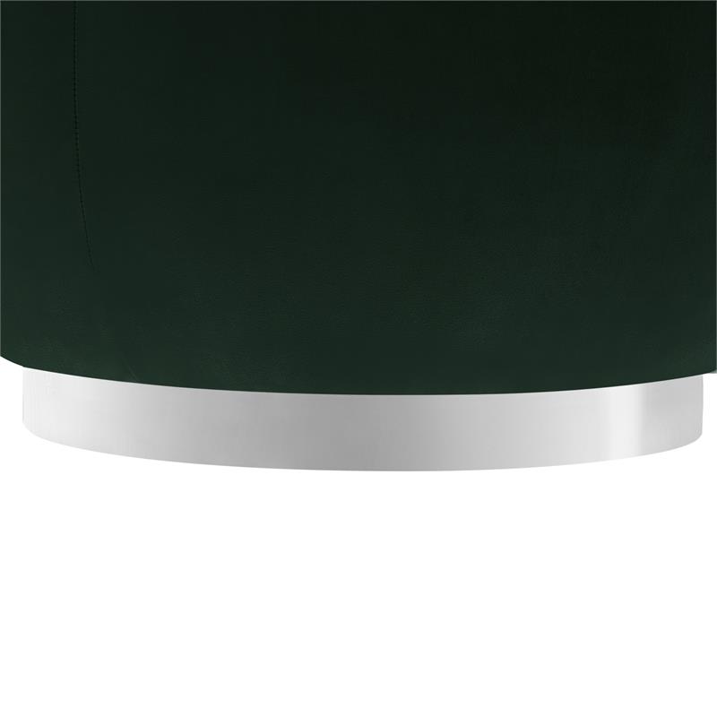 Posh Living Kenzleigh Velvet Accent Chair Hunter Green/Chrome